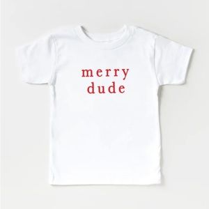 NWT, Saved By Grace, Be Merry White T-shirt, 6-12 months